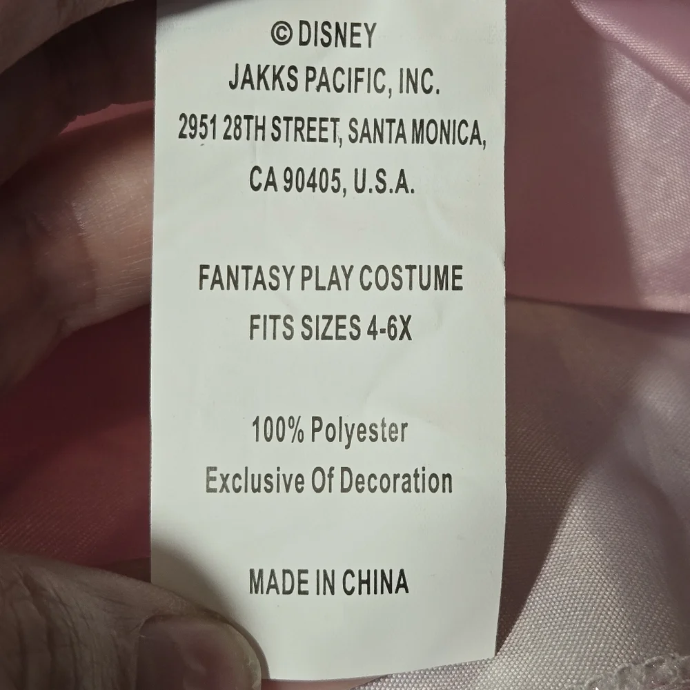 Disney Princess Aurora Sleeping Beauty Costume Set Jakks Pacific Pink Gold 4-6X